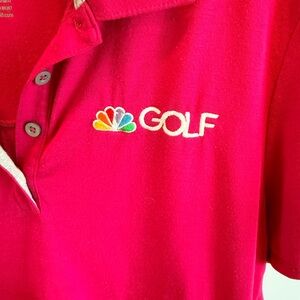Adidas / Golf Channel Logo  Pink Women’s Medium Collared Golf Shirt